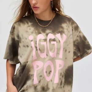 Urban Outfitters Tie-Dye Iggy Pop Tee Shirt Dress